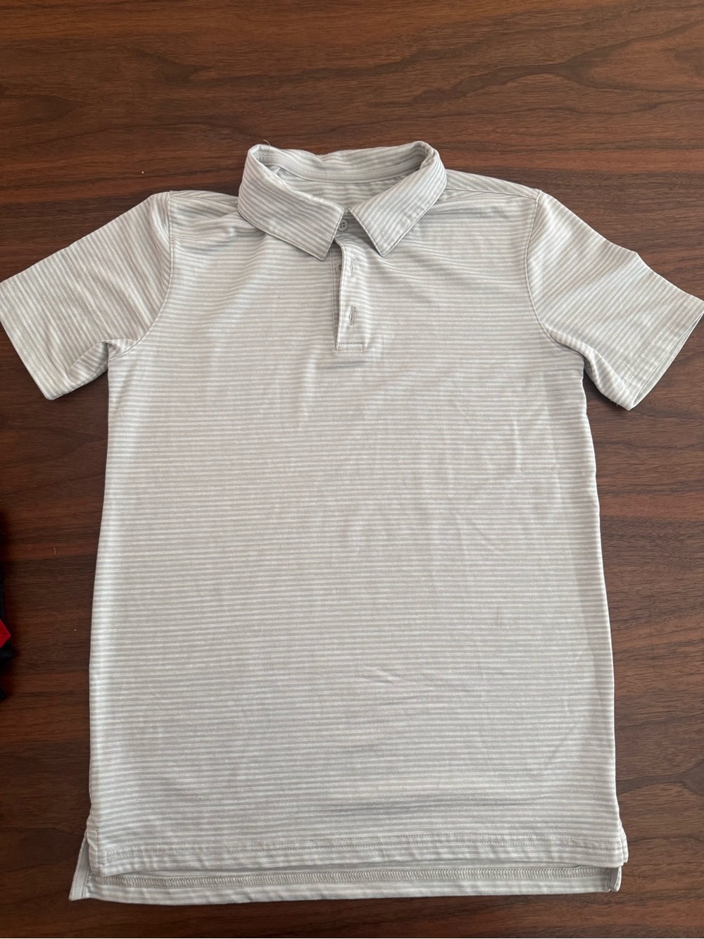 all in motion Light Gray Striped Polo